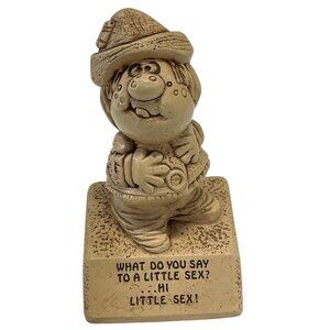 Vintage Paula 1974 Figurine "What Do You Say To A Little Sex?" Resin Statue USA